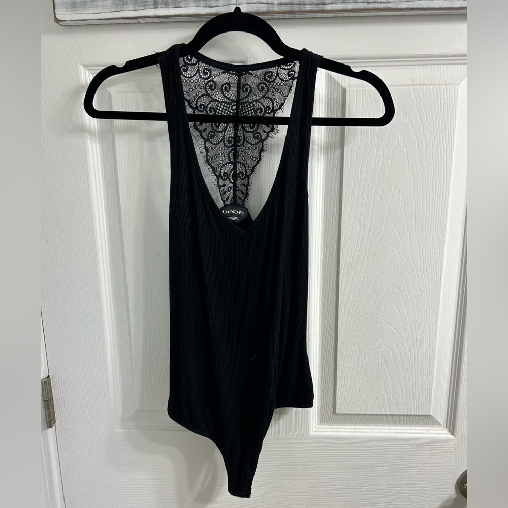Bebe black lace bodysuit